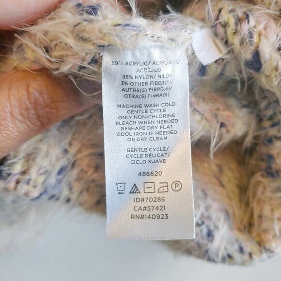 Lou & Gray Crew Neck Pullover Multi-Speckled Eyelash Sweater Sz S - Picture 6 of 6